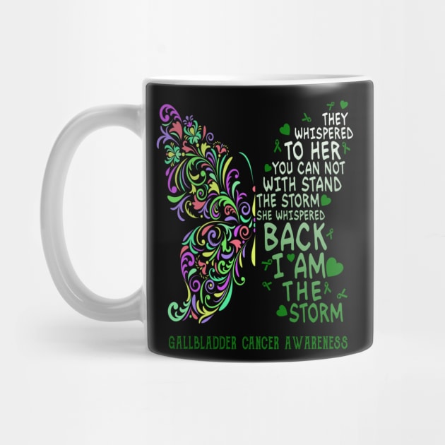 gallbladder cancer butterfly i am the storm by TeesCircle